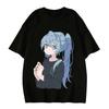 2025 New Japanese Anime Cute MIKU Summer Women's T-shirt Street Fashion Casual Style Short-sleeved Women's T-shirt Y2k Top