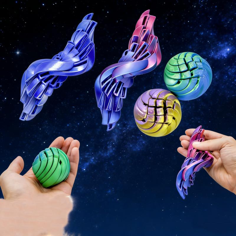 With Rotating Design Anxiety Relief Toys Slime Ball Fidget Toy 3D Printed Twistsphere Fidget Toy Gear Liquid Flow Ball