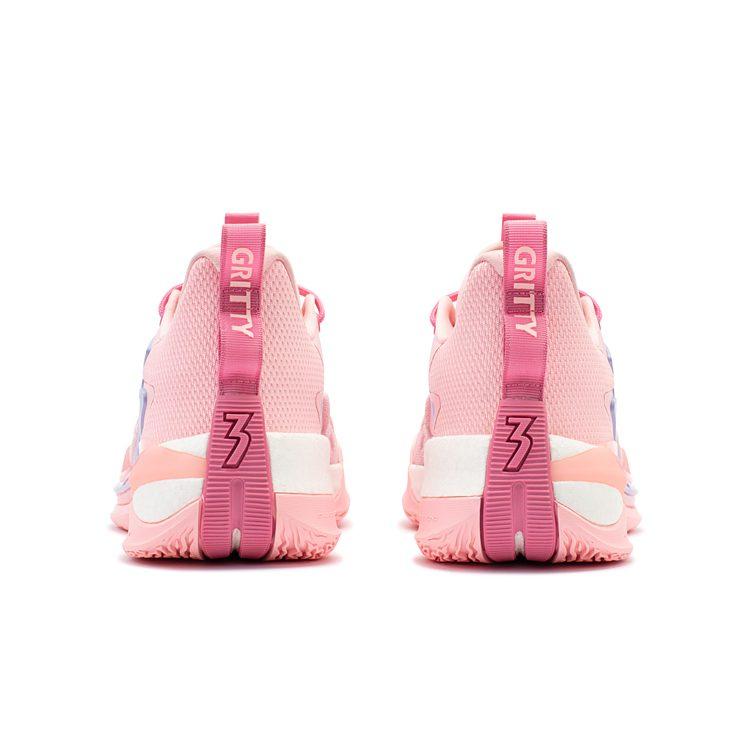 Scarpe da Basket 361 Big3 3.0 Pro Bougainvillea Antiscivolo Resistenti all'Abrasione Basse da Uomo Rosa 672311102F-3