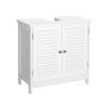 Bathroom Under Sink Cabinet, Floor Cabinet Double Door, 60 X 30 X 60 Cm, Storage Unit, Cupboard with 2 Louvered Doors, Adjustable Shelf