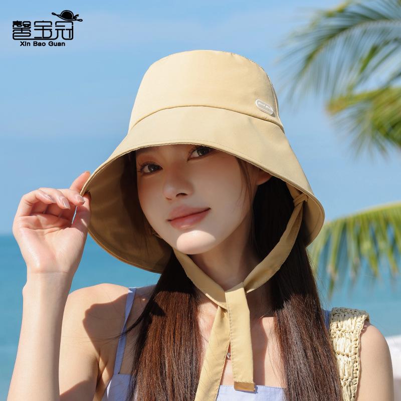 Summer casual versatile sun hat children outdoor cycling face cover sun hat surrounded by big eaves show face small bucket hat
