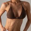 Draped Body Chain Jewelry Alloy Multi-Chain Torso Accessory for Vacation Outfits, Bikini Styling, Parties and Beachwear