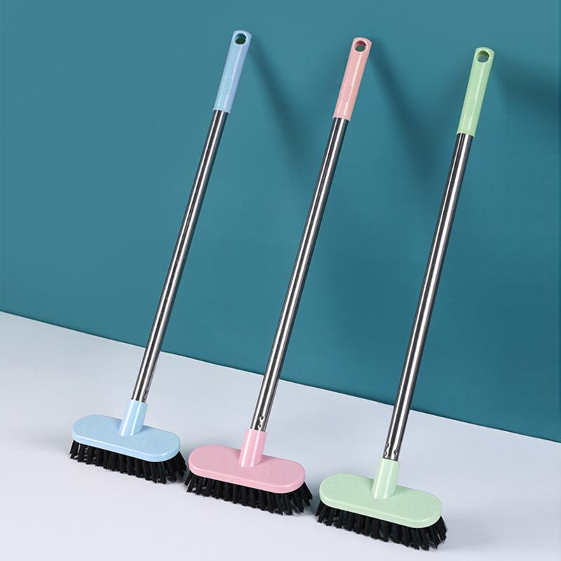 Floor Scrub Brush With Long Handle,Multi-Purpose Heavy Duty Hardwood Floor Scrubber,Cleaning Balcony Patio Garage Outdoor/Indoor