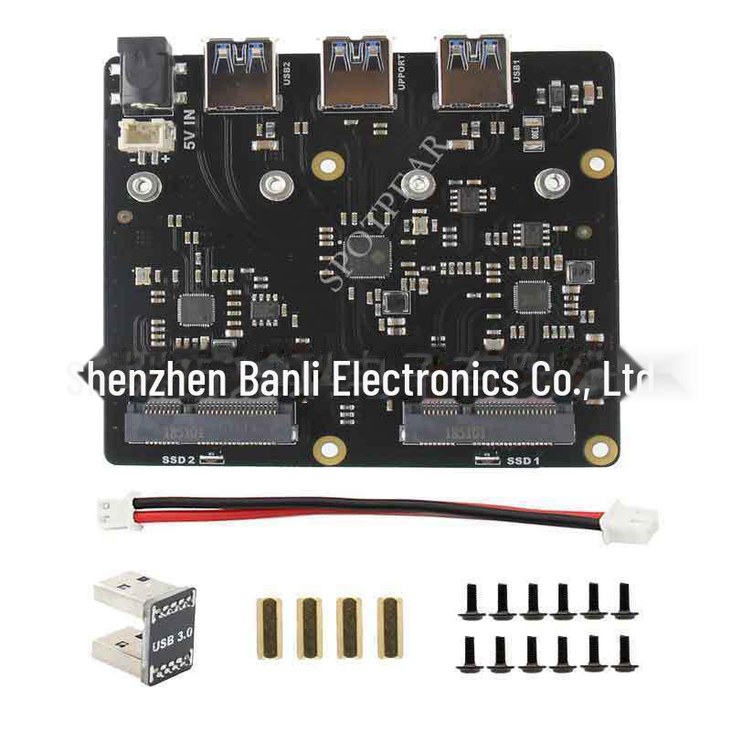 

Raspberry Pi X852 Dual mSATA SSD Expansion Board for 3B+/3B/ROCK64