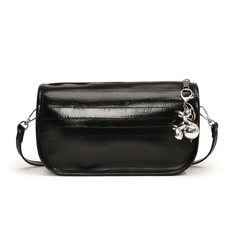 IELGY Женская модная универсальная большая вместительная серебристая сумка через плечо — фото 11