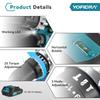 Yofidra 60N.M L 25+3 Torque Electric Impact Dril Cordless Electric Screwdriver With 32/53PCS Tool Kit Power Tool For 21V Battery