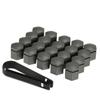Black 17mm Car Wheel Nut Covers, 20Pcs     Set for , Enhance Finish