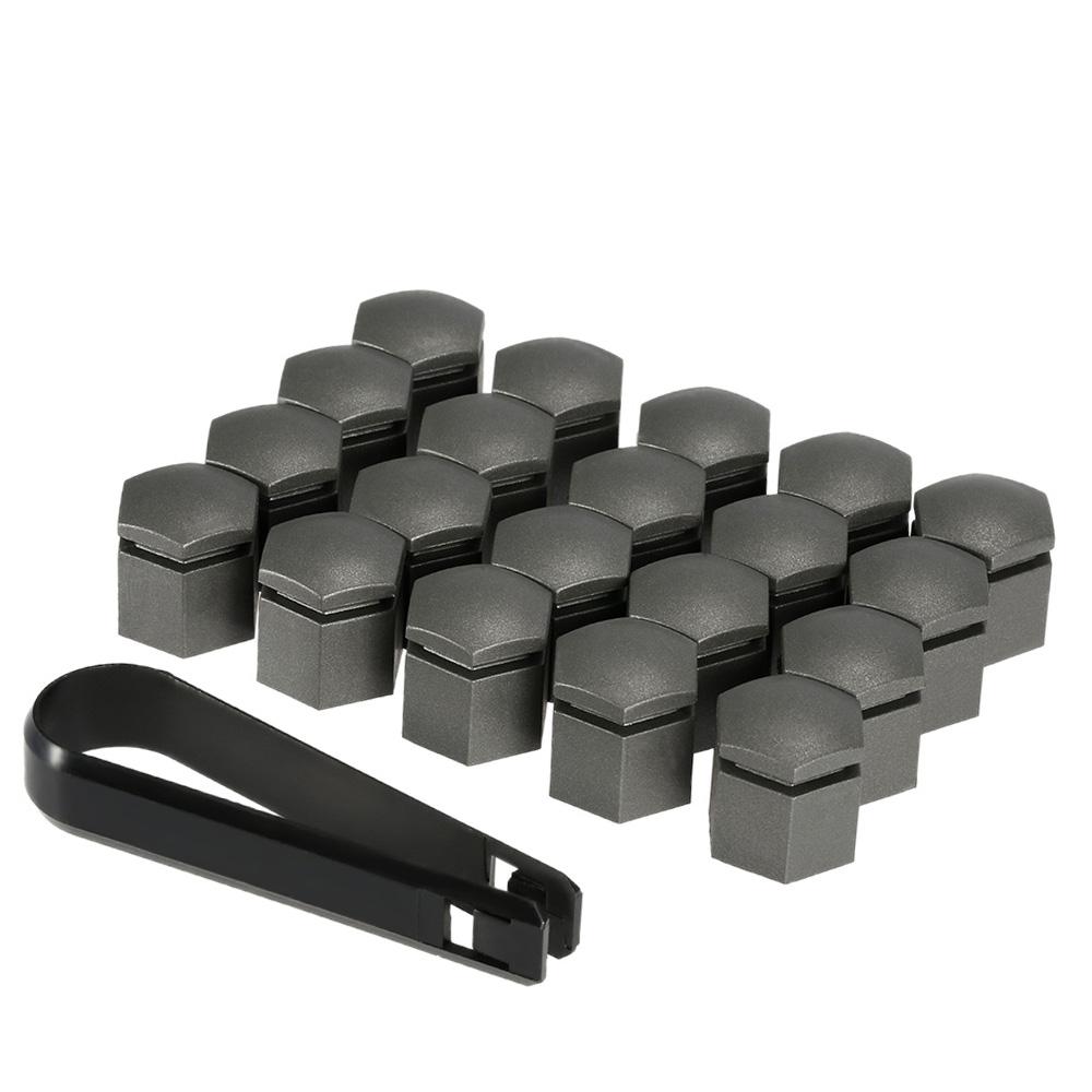 Black 17mm Car Wheel Nut Covers, 20Pcs     Set for , Enhance Finish