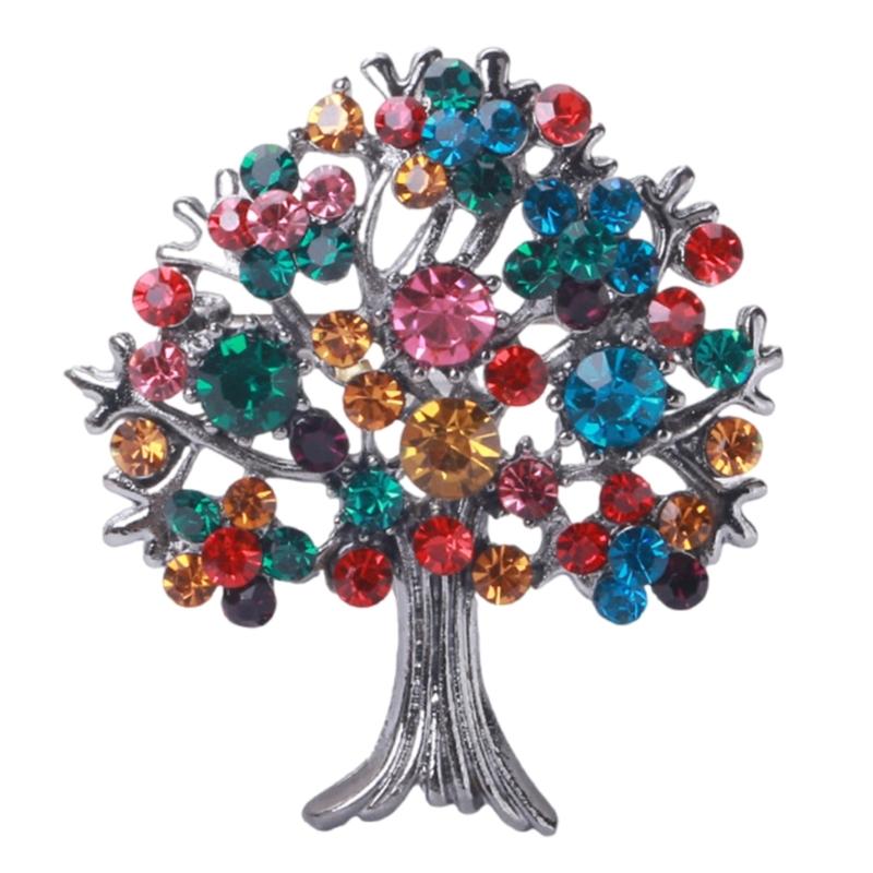Elegant tree Brooch Pin Distinctive tree Clothing Lapel Pin Essential Fashion Brooch Accessory