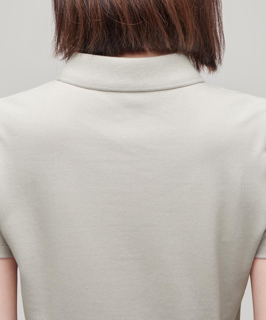 MUSINSA STANDARD WOMAN [Cooltandard] Women'S Crop Pique Polo Shirt [Mushroom]