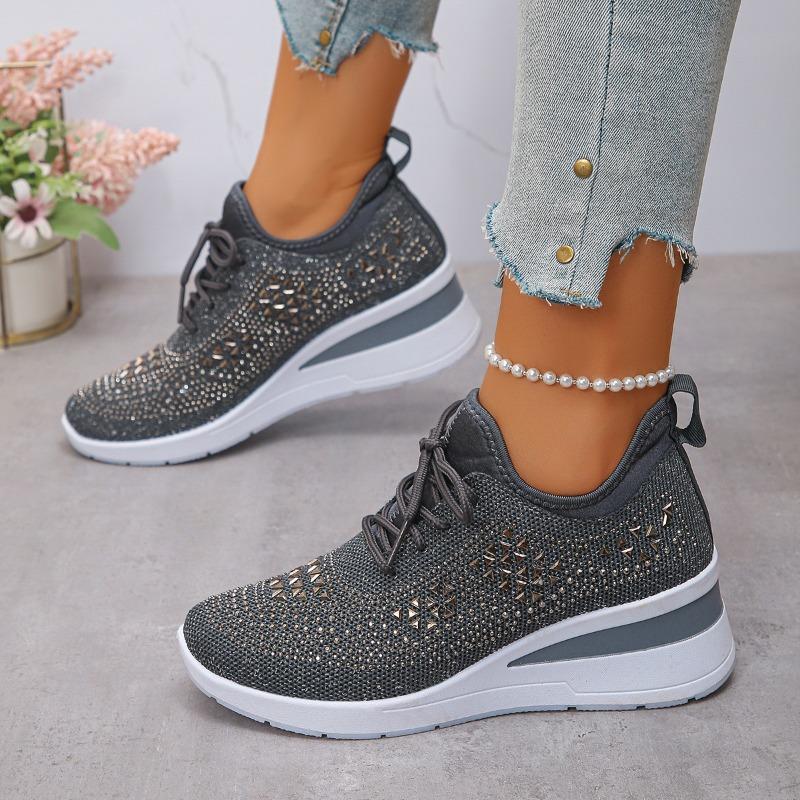 Fashion Fashionable New Mesh Breathable Shoes Spring/autumn Round Toe Comfortable Thick Sole Non-slip Casual Sneakers for Women