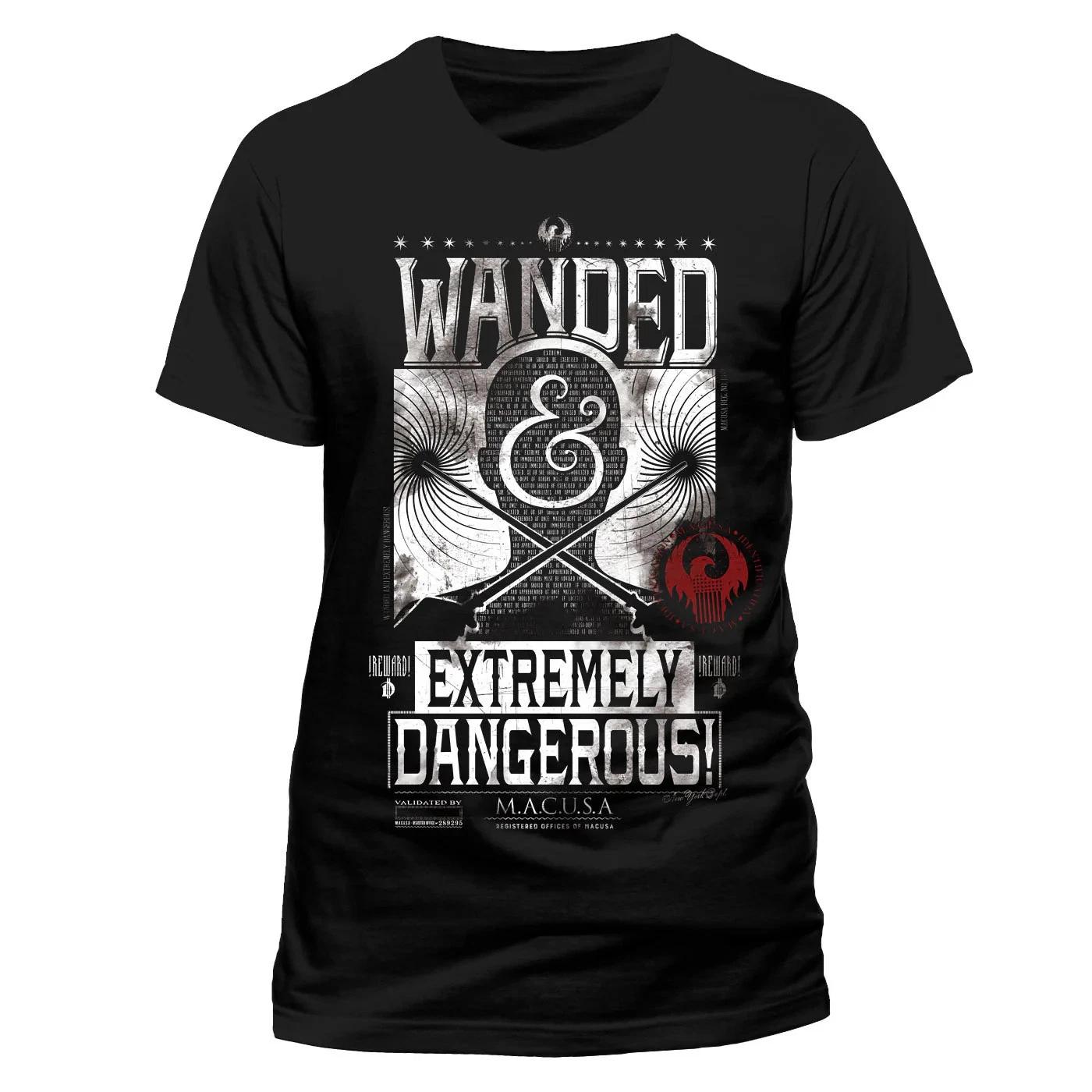 Official Fantastic Beasts T Shirt Wanded Poster Black Small New S