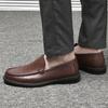 Breathable Genuine Leather Men Shoes Summer Slip On Loafers Men Casual Leather Shoes  Flats Hot Sale Driving Shoes