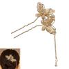 New Chinese Style Metal U-Shaped Butterfly Tassel Hair Stick For Women Elegant Simulated Pearl Hairpin Hair Accessories Gift