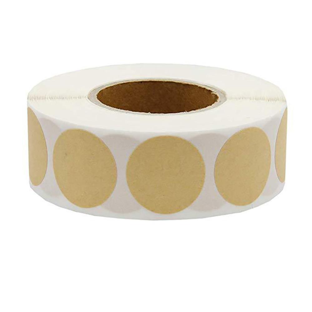 

1/3/5Rolls Kraft Paper Sticker DIY Round Custom Labels Sticker Multifunctional Labelling Paper Items Classification Name Sticker