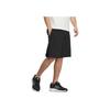 Adidas Solid Color Mid-Waist Elastic Outdoor Sports Shorts Unisex Bottoms Black JP4591