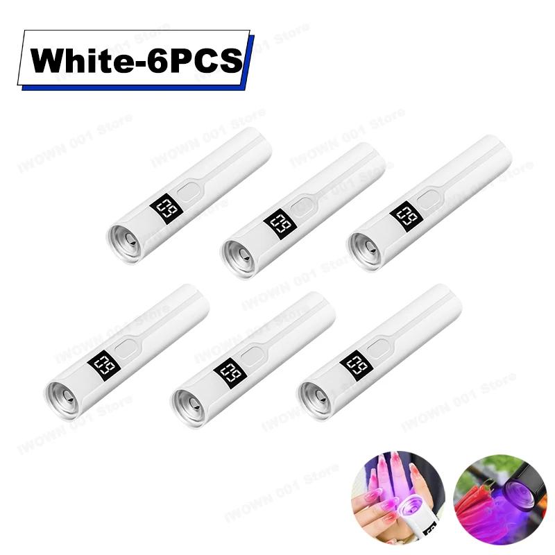 Timing Display Portable Handheld Mini Nail Lamp Family Quick Dry Flashlight Pen Chargeable Nail Dryer Machine Uv Led Nail Lamp