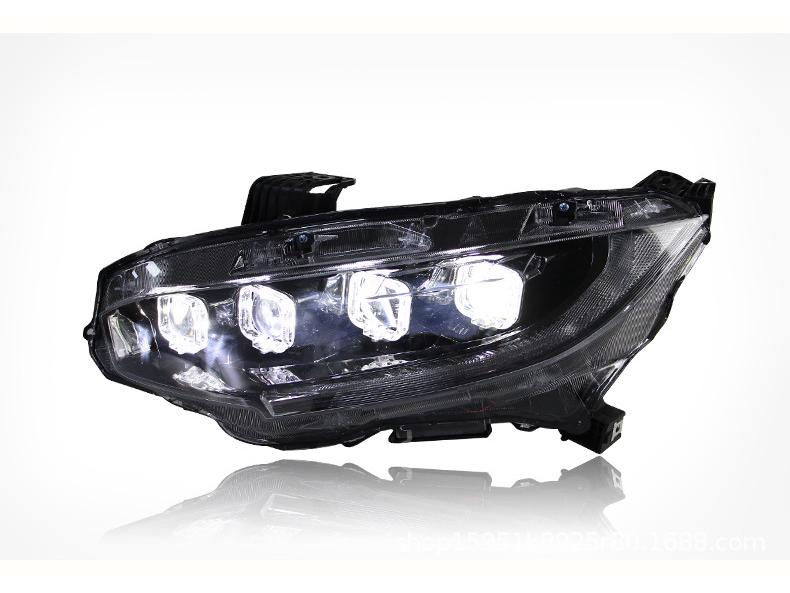 Compatible with Honda Civic (10th Gen) Headlight Assembly – Bugatti-Style LED DRL with Sequential Turn Signal