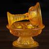 Buddhist Guardian Tray Cup Furnishing Glass Handicraft Embossed Tibetan Interior Buddhism Holy Water Plate Home Gift Decorative
