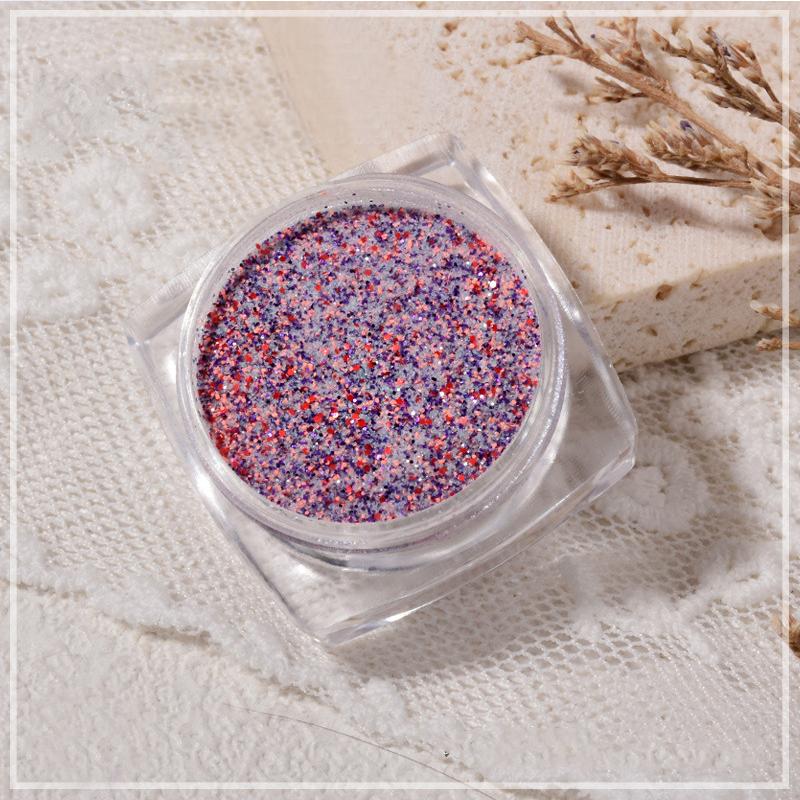 Autumn and Winter Nail Art Knitted Woolen Powder Nail Decoration Retro Color Plaid Glitter Sea Salt Diamond Glitter