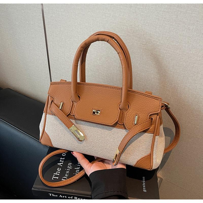 Módní a Niche Ruční Lehký Luxusní Barevně Blokovaný Kelly Bag, Jednoramenná Crossbody Taška