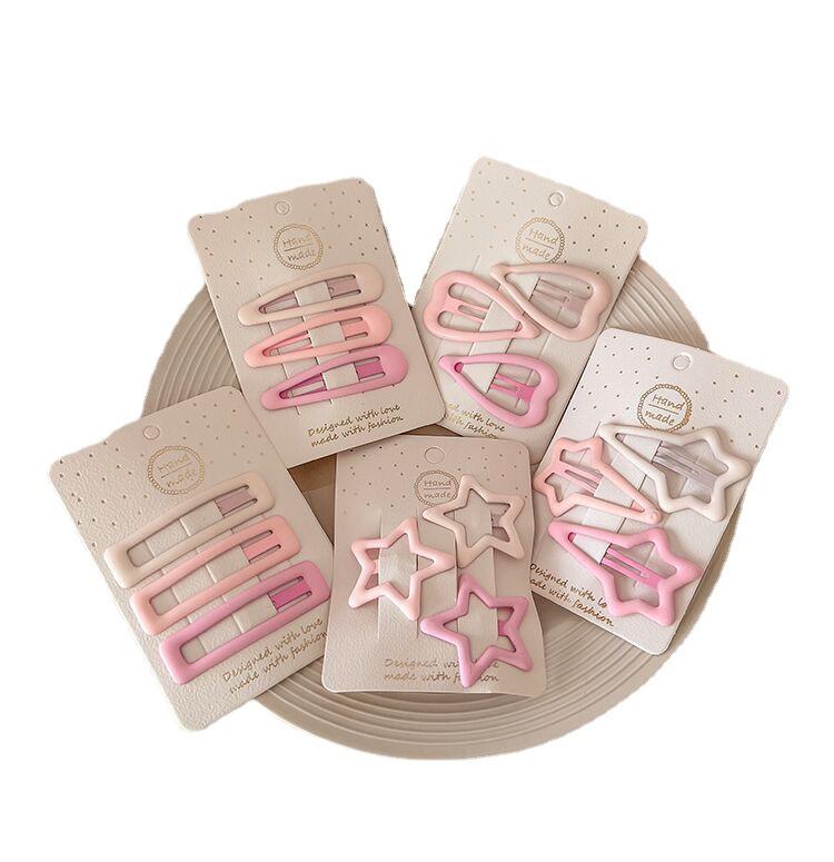 3-Piece Gradient Color Pink Shooting Star Hairpin Set