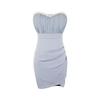 Elegant Women's Strapless Bodycon Mini Dress - Sexy, Slim-Fit Nightclub Outfit for Dancing