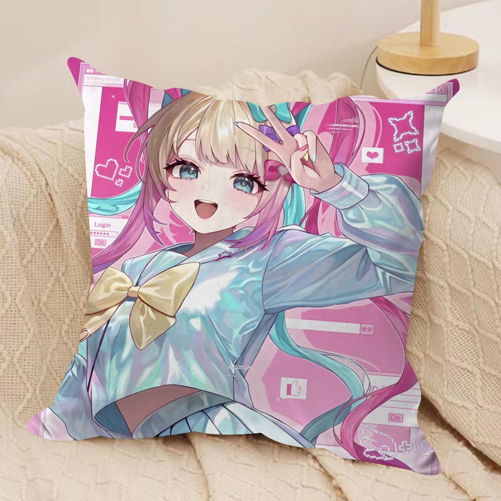 NNeedy Girl Streamer Overloa Cushion Cover Silky Short Plush Invisible Zipper Dustproof Sofa Pillow Case for Home Decor
