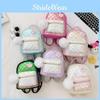 Gradient Backpack Kids With Pearl Handheld Plush Ball And Decoration Flower