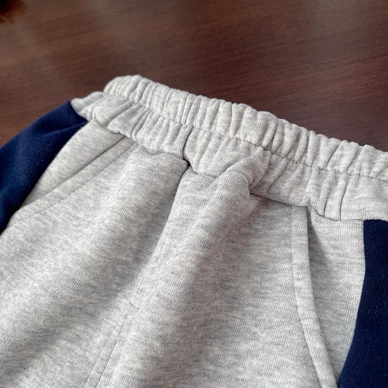 2025 Boys' Spring & Autumn Long-Sleeve Sweatshirt Outfit - Toddler Two-Piece Set