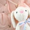 Winter Cartoon Rabbit Long Sleeved Baby Girl Coat Pink Thick Warm Children's