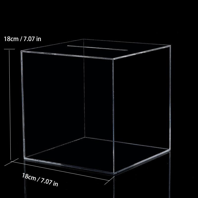 Transparent Acrylic Thickened Square Piggy bank Large capacity Suitable For Banknotes, Coins And Money-Saving Box Decorative box