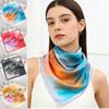 Printed Women Head Scarf Graffiti Color Silk Scarves Fashion Large Square Scarf  Summer Accessories