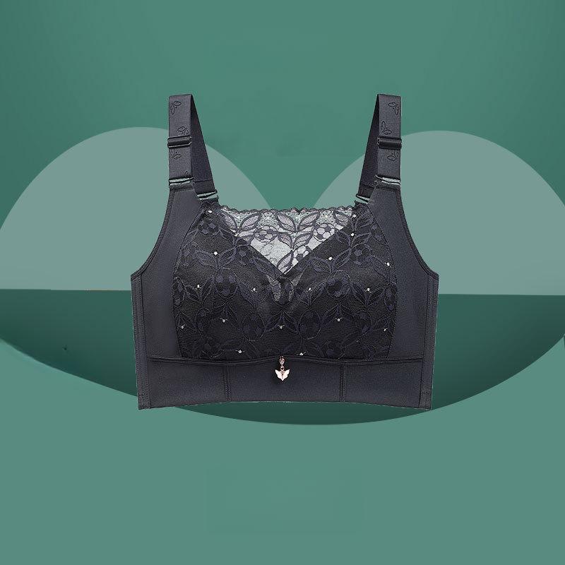 Large Size Lingerie for Women Slim Fit Full Cup Strapless Gathered Bra Top Support Breathable Adjustable Bra