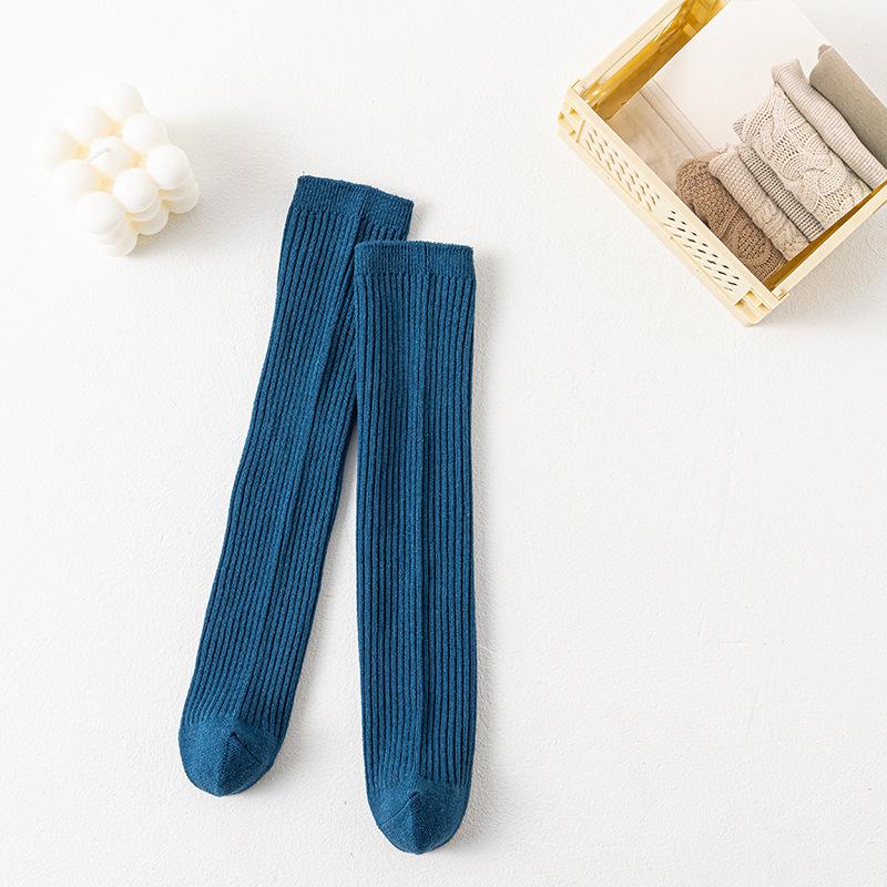 Kinder Kniestrümpfe im koreanischen Stil, einfarbig, Frottee - Mittel & Groß Mädchen Geruchsresistent, Atmungsaktiv