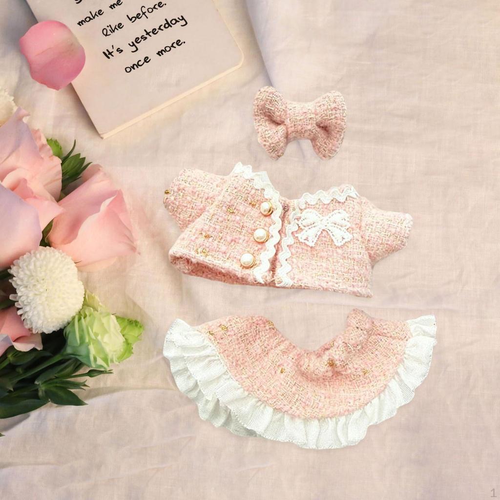 15cm or 17cm Doll Clothes Accessories with Fashion Coat Dress and Hair Accessory Costume for Party