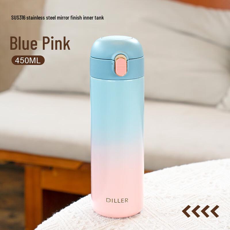 Dileber Gradient Portable Stainless Steel Thermos