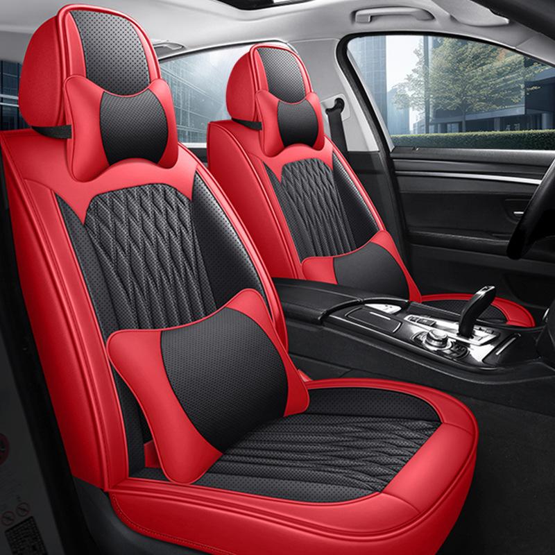 New Luxury Universal Car Seat Cover Full Set PU Leather 1 Seat Front Seat Cushion