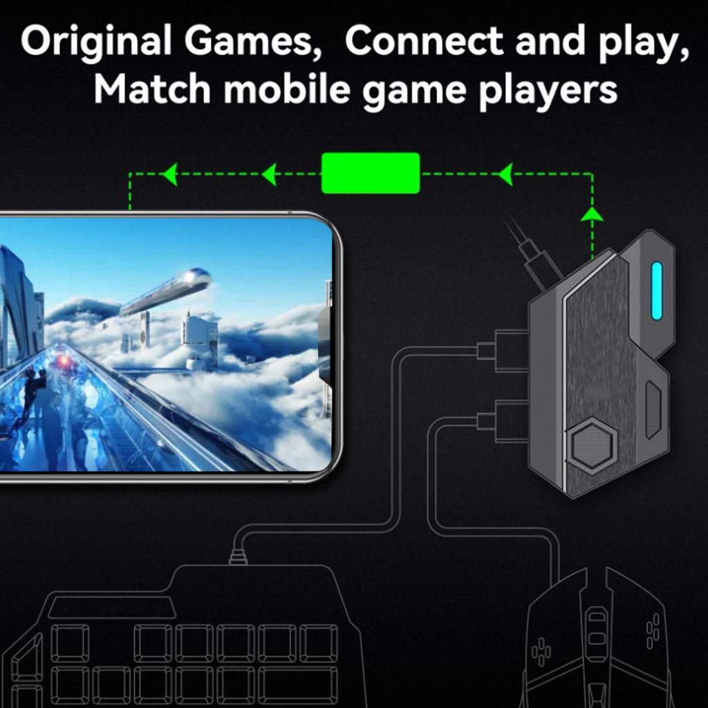 Mobilní Hra Kombinovaný Balíček Bluetooth Připojení Jednoruční Klávesnice Myš Kombinace Citlivá s Nastavitelným Držákem na Telefon pro Hraní