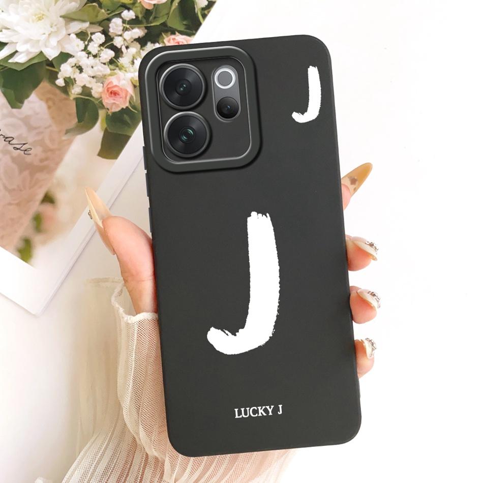 For Vivo V70 / V70 Elite 2026 Lucky Initial Letter Phone Case For Vivo V 70 V70Elite 5G V2538 V2548 Soft Silicone Cases Bumpers