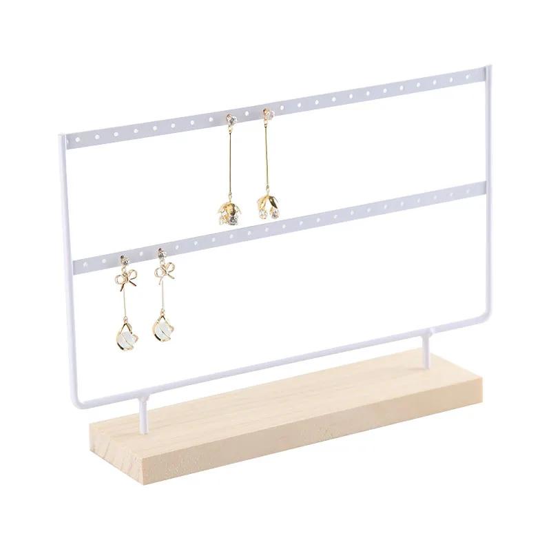 Wrought iron creative earring rack jewelry display shelf household hanging earrings earrings storage earrings jewelry box