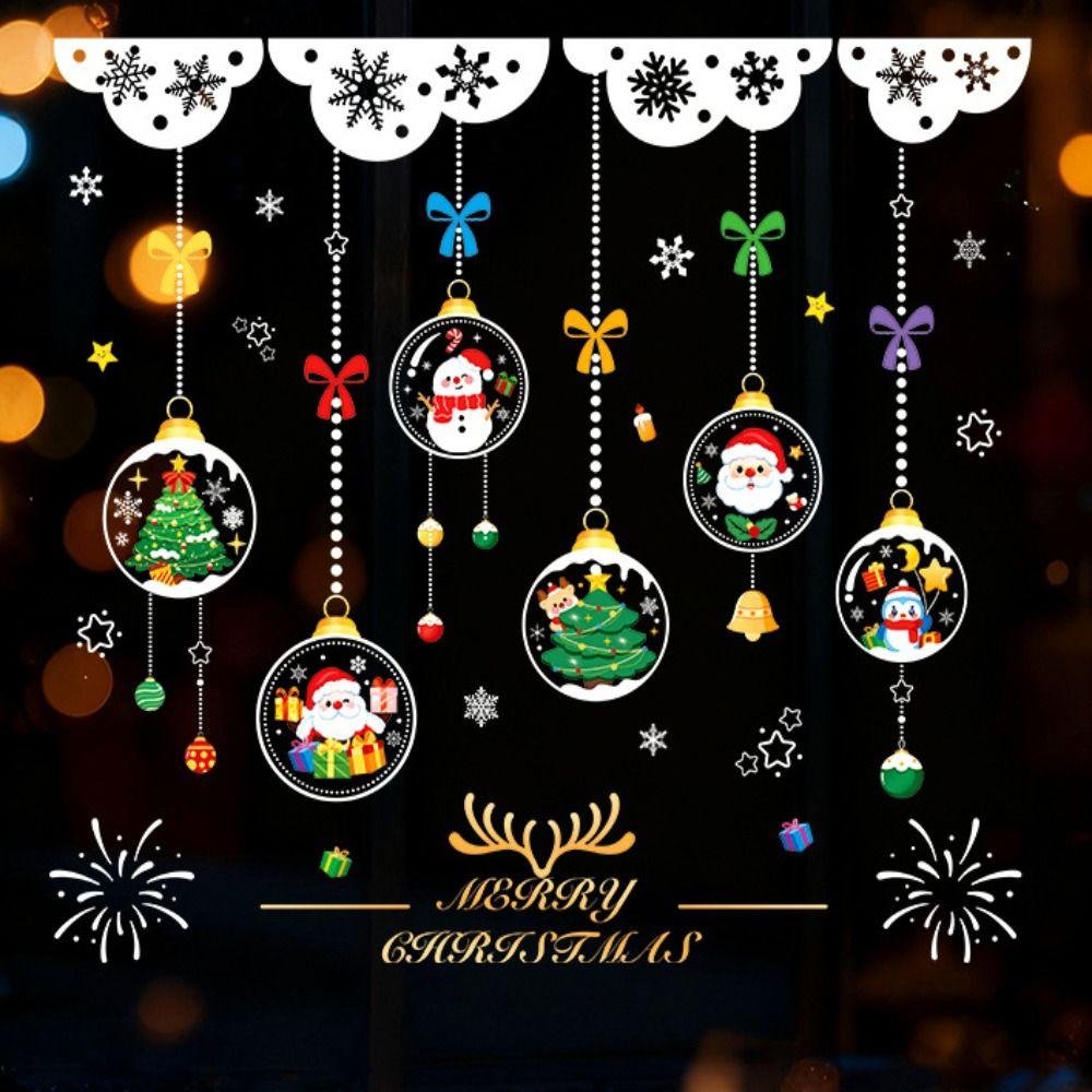 Reusable Stickers Christmas Window Stickers Christmas Static Window Stickers  Festive Decor