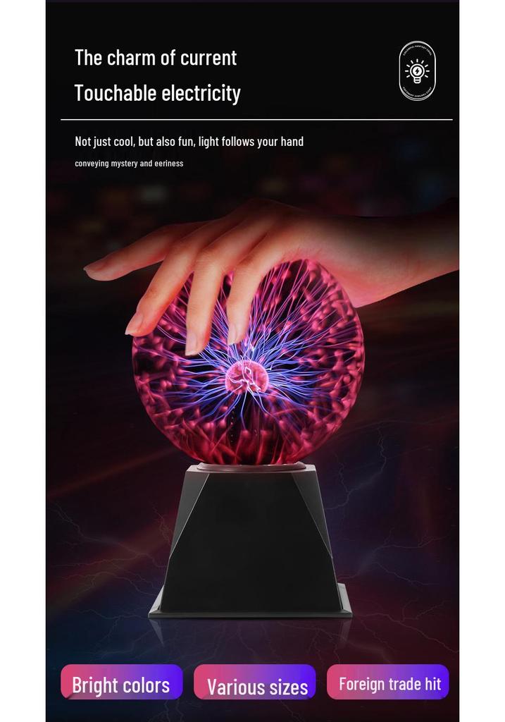 Electrostatic Plasma Lightning Ball - Creative Glow Night Light