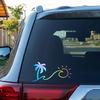 Onda Tropicale Palma Estiva Creativi e Divertenti Adesivi Per Fan di Cartoni Animati eAmanti Alta Qualità Per Auto Camion Motociclette