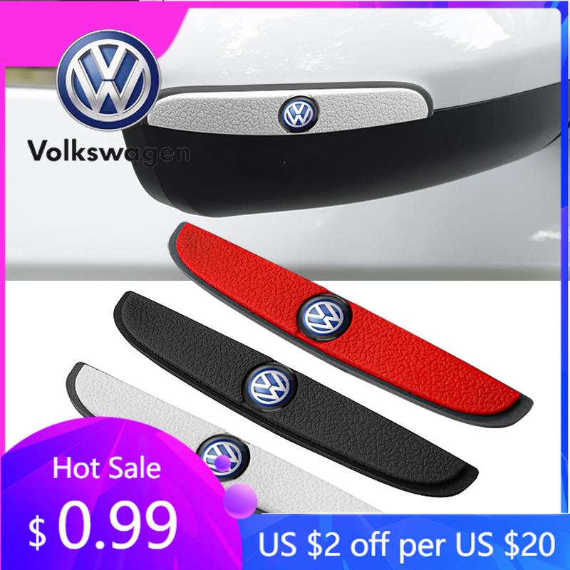 2026 Hot For Volkswagen VW 4Pcs Rubber Anti Collision Strip Car Body Protector Stickers For Volkswagen VW Golf Phaeton Polo Arte
