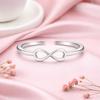 Infinity Open Adjustable Ring – 925 Sterling Silver