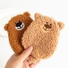 Kawaii Bear Plush Coin Bags Purse For Women Girls Pocket Money Pouch Students Mini Id Credit Card Holder Earphone Storage Bag