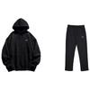 Li Ning Sports Fashion Series Logo Print Solid Color Pullover Hooded Fleece Sweatshirt Knit Long Pants Casual Sports Suit YWDT409-1+AKLTC41-1