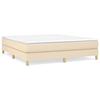 3144188 vidaXL Lit à sommier tapissier avec matelas Crème 160x200 cm Tissu