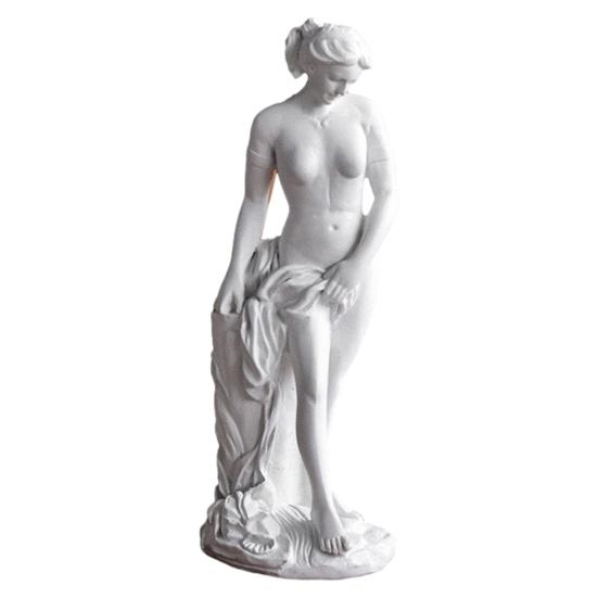 Venus Goddess Sculpture, Matte White Resin Venus Figurine, European Style Artistic Desktop Decoration for Living Room Study Room Home Office Decor